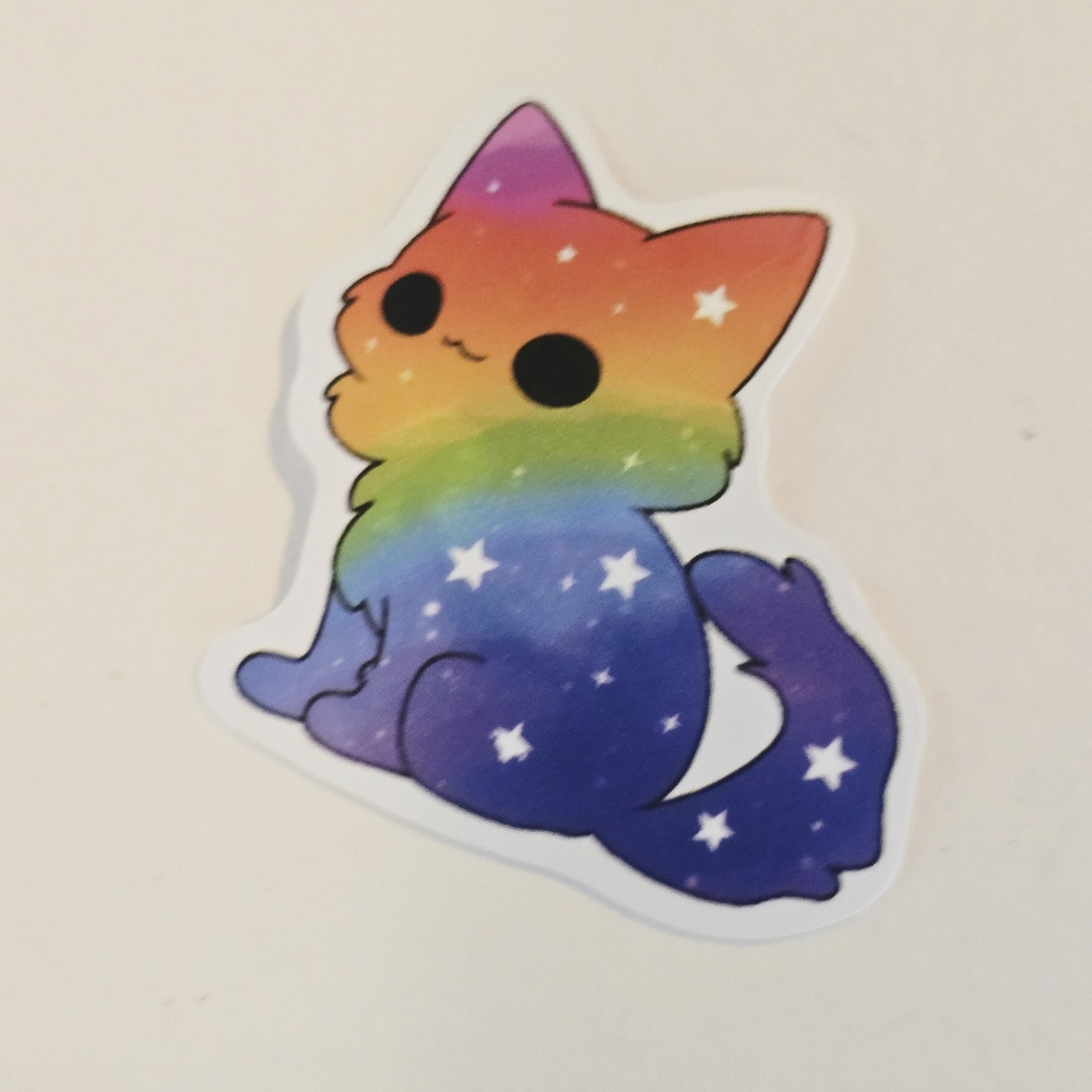 10/$10 Galaxy Rainbow Cat Sticker